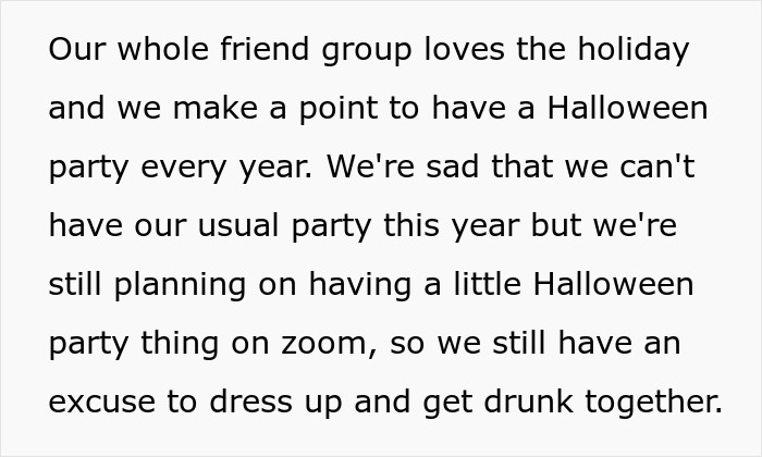 Text excerpt about a friend group planning a virtual Halloween party, highlighting themes of masculinity so fragile and relationship issues. Text excerpt about a friend group planning a virtual Halloween party, highlighting themes of masculinity so fragile and relationship issues.