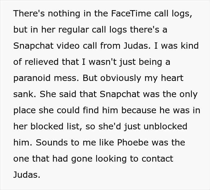 Text excerpt revealing a man discovering his ex-wife’s cheating with his best man and fearing for his girlfriend’s safety. Text excerpt revealing a man discovering his ex-wife’s cheating with his best man and fearing for his girlfriend’s safety.