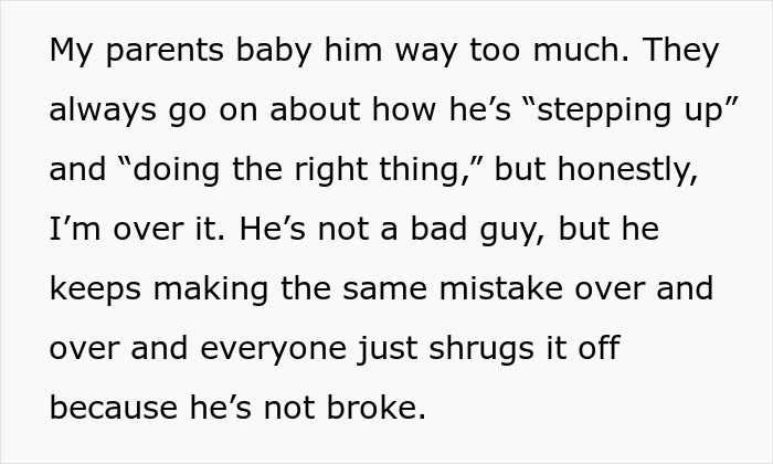 Text excerpt of a woman calling out brother for having four kids with four different women and repeated mistakes. Text excerpt of a woman calling out brother for having four kids with four different women and repeated mistakes.