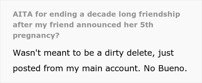 Text post discussing ending a decade-long friendship over friend with 5 kids and 4 dads, addressing being a bestie bank. Text post discussing ending a decade-long friendship over friend with 5 kids and 4 dads, addressing being a bestie bank.