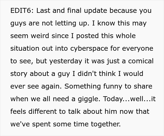 Text update from a lady sharing a comical story about wrongly trying to save an elite military diver and scoring a date. Text update from a lady sharing a comical story about wrongly trying to save an elite military diver and scoring a date.