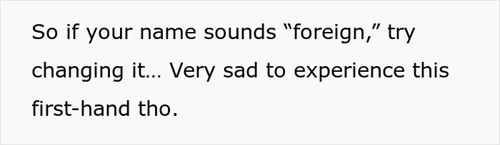 Text emphasizing how changing a foreign-sounding name can lead to more job offers for women. Text emphasizing how changing a foreign-sounding name can lead to more job offers for women.
