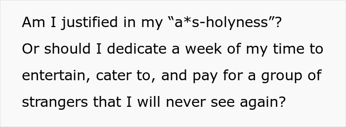 Text expressing frustration about hosting distant relatives without gratitude, reflecting a husband's refusal to continue. Text expressing frustration about hosting distant relatives without gratitude, reflecting a husband's refusal to continue.