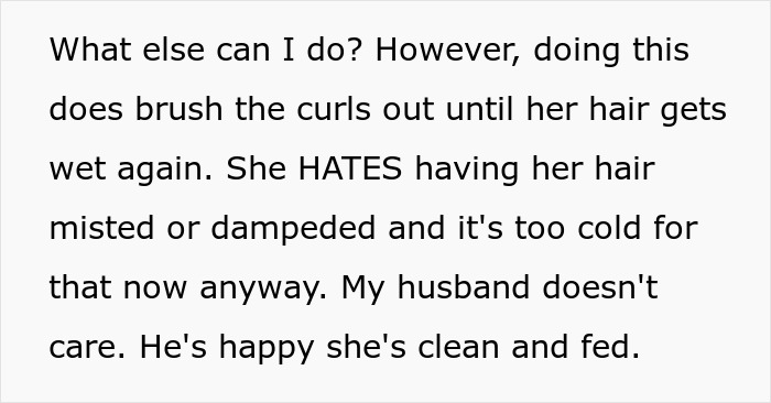 Alt text: Text excerpt discussing mom brushing out biracial daughter's curls amid whitewashing criticism from woke folks. Alt text: Text excerpt discussing mom brushing out biracial daughter's curls amid whitewashing criticism from woke folks.