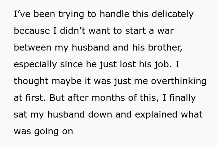 Wife takes off wedding ring after family supports creepy brother-in-law, causing relationship strain and tension between spouses. Wife takes off wedding ring after family supports creepy brother-in-law, causing relationship strain and tension between spouses.
