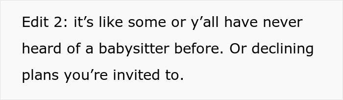 Text excerpt highlighting conflict where mom of 4 keeps ruining group activities by bringing kids, causing neighbor to stop inviting her. Text excerpt highlighting conflict where mom of 4 keeps ruining group activities by bringing kids, causing neighbor to stop inviting her.