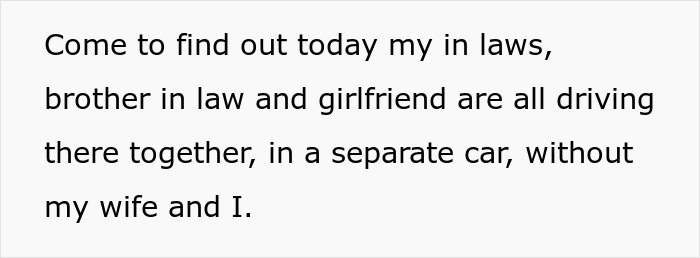 Text describing a family separate drive to Disneyland, with in-laws traveling in a different car than the narrator and spouse. Text describing a family separate drive to Disneyland, with in-laws traveling in a different car than the narrator and spouse.