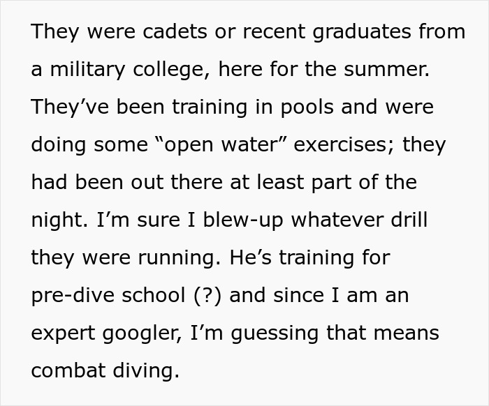 Woman awkwardly tries to save elite military diver during training, leading to an unexpected date despite her embarrassment. Woman awkwardly tries to save elite military diver during training, leading to an unexpected date despite her embarrassment.