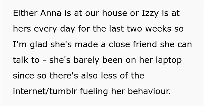 Text excerpt showing a mom admitting she likes one daughter more than the other and discussing her struggle to hide it. Text excerpt showing a mom admitting she likes one daughter more than the other and discussing her struggle to hide it.