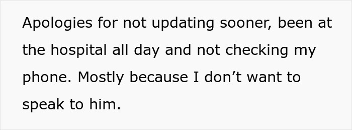 Text message expressing frustration about a guy using boys trip as a disguise for an affair and avoiding family emergency. Text message expressing frustration about a guy using boys trip as a disguise for an affair and avoiding family emergency.