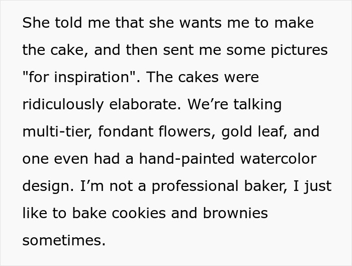 Bride thinks she can throw elaborate wedding without spending money struggles with detailed cake requests and baking skills. Bride thinks she can throw elaborate wedding without spending money struggles with detailed cake requests and baking skills.