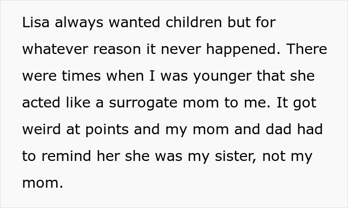 Text excerpt from woman realizing she can’t afford her miracle baby, asking half-brother to adopt, facing refusal.