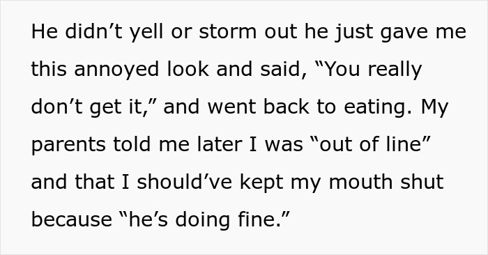 Text excerpt showing a woman calling out her brother for having four kids with four different women and his annoyed response. Text excerpt showing a woman calling out her brother for having four kids with four different women and his annoyed response.