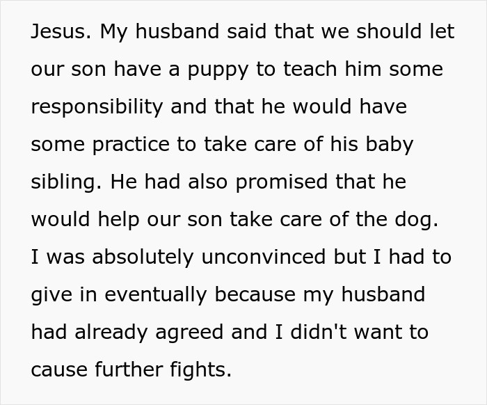 Alt text: Frustrated wife and son upset over lost dog while manchild ignores them playing console games indoors. Alt text: Frustrated wife and son upset over lost dog while manchild ignores them playing console games indoors.