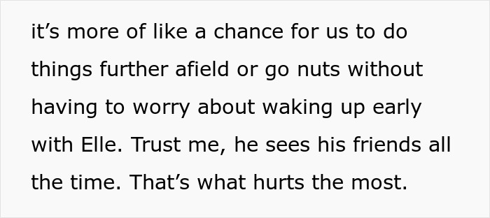 Text excerpt discussing a guy using a boys trip as a disguise and refusing to return home during a family emergency. Text excerpt discussing a guy using a boys trip as a disguise and refusing to return home during a family emergency.