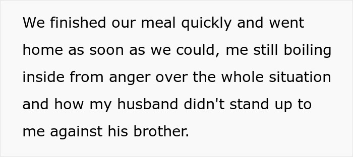 Text excerpt showing anger and disappointment after a dinner involving racist slurs and family conflict. Text excerpt showing anger and disappointment after a dinner involving racist slurs and family conflict.