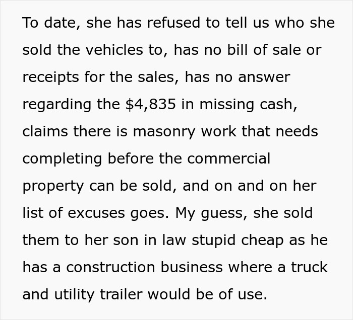 "I'm Just Getting Started": Grieving Daughter Hellbent On Driving Step-Monster To Financial Ruin "I'm Just Getting Started": Grieving Daughter Hellbent On Driving Step-Monster To Financial Ruin