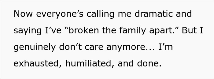 Woman feels exhausted and humiliated as drama erupts over her family’s bizarre fake adoption plans. Woman feels exhausted and humiliated as drama erupts over her family’s bizarre fake adoption plans.