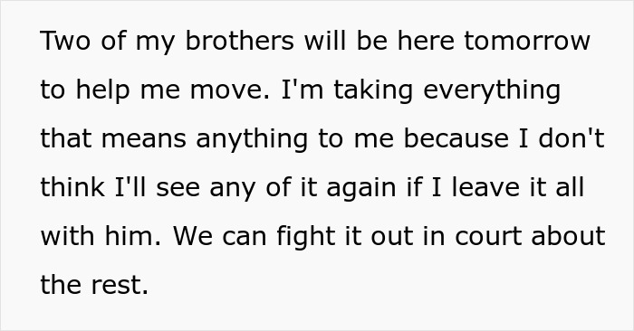 Text excerpt about moving belongings after a man ruins his marriage by stealing his wife’s tea set and giving it away. Text excerpt about moving belongings after a man ruins his marriage by stealing his wife’s tea set and giving it away.