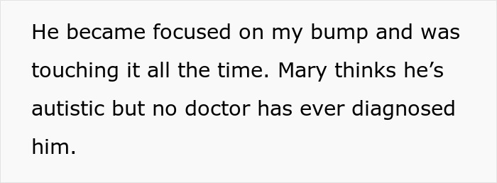 Text excerpt about 11-year-old acting beyond creepy around stepsister who just gave birth, with parents refusing to get help.