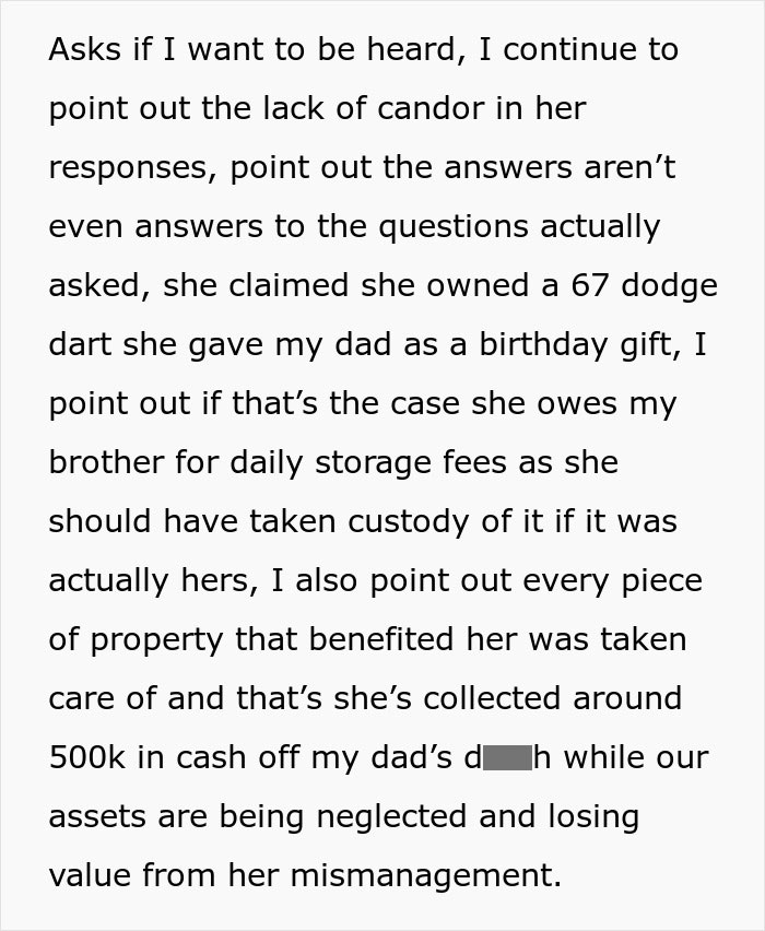 "I'm Just Getting Started": Grieving Daughter Hellbent On Driving Step-Monster To Financial Ruin "I'm Just Getting Started": Grieving Daughter Hellbent On Driving Step-Monster To Financial Ruin