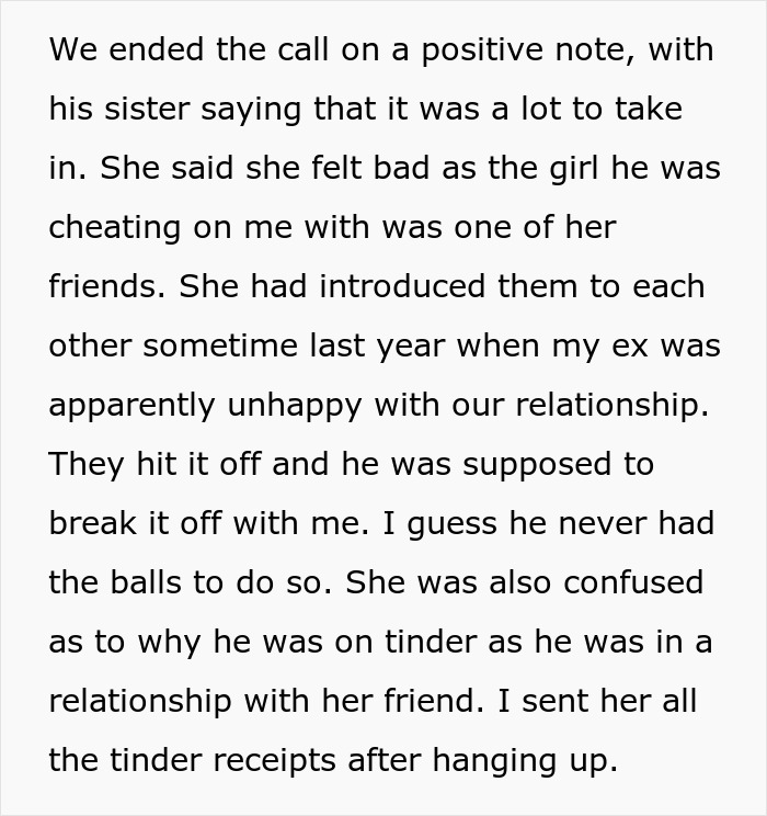 Text excerpt about a man announcing breakup to everyone except his girlfriend of 7 years and relationship issues. Text excerpt about a man announcing breakup to everyone except his girlfriend of 7 years and relationship issues.