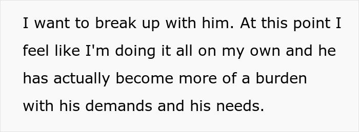 Text on white background expressing frustration about feeling burdened by a millionaire boyfriend's demands and needs. Text on white background expressing frustration about feeling burdened by a millionaire boyfriend's demands and needs.