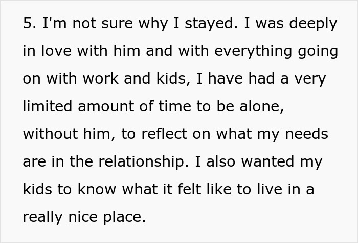 Text discussing relationship struggles and taking a loan to repay a millionaire boyfriend in a complex financial favor scenario.