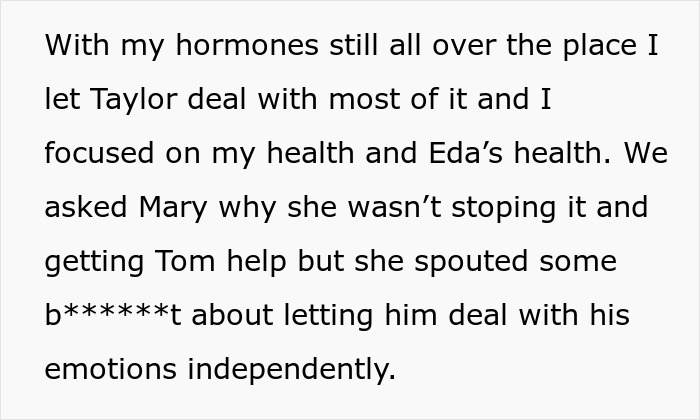 Text excerpt showing concerns about an 11-year-old acting beyond creepy, with parents refusing to get help.