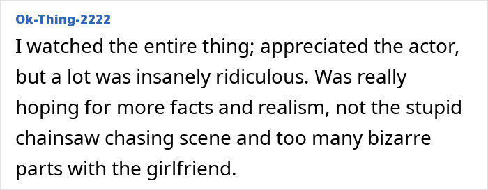User review criticizing Netflix's Monster The Ed Gein Story for unrealistic scenes and lack of factual accuracy. User review criticizing Netflix's Monster The Ed Gein Story for unrealistic scenes and lack of factual accuracy.
