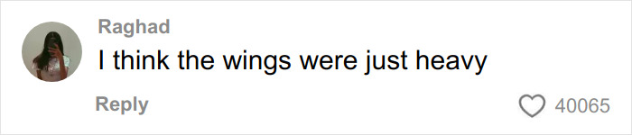 Comment on social media reading I think the wings were just heavy, related to Bella Hadid Victoria’s Secret Angel Wings weight. Comment on social media reading I think the wings were just heavy, related to Bella Hadid Victoria’s Secret Angel Wings weight.