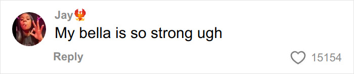 Social media comment praising Bella Hadid's strength after revealing her Victoria’s Secret Angel wings' weight. Social media comment praising Bella Hadid's strength after revealing her Victoria’s Secret Angel wings' weight.