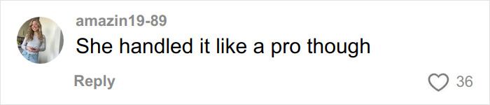 Instagram comment from amazin19-89 saying she handled it like a pro, related to Bella Hadid Victoria’s Secret Angel Wings weight revelation. Instagram comment from amazin19-89 saying she handled it like a pro, related to Bella Hadid Victoria’s Secret Angel Wings weight revelation.