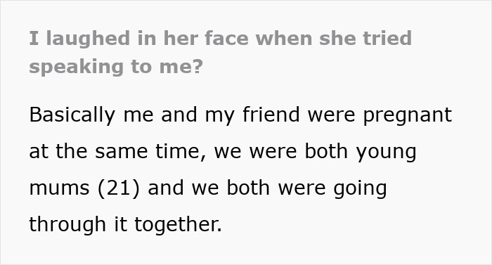 Text excerpt about young pregnant women sharing experiences, highlighting a pregnant woman crushed after bestie and ex humiliation. Text excerpt about young pregnant women sharing experiences, highlighting a pregnant woman crushed after bestie and ex humiliation.
