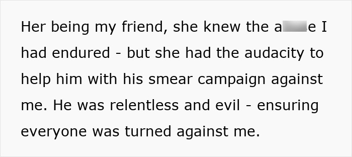 Text excerpt showing a pregnant woman crushed emotionally after humiliation by bestie and ex, describing betrayal and smear campaign. Text excerpt showing a pregnant woman crushed emotionally after humiliation by bestie and ex, describing betrayal and smear campaign.
