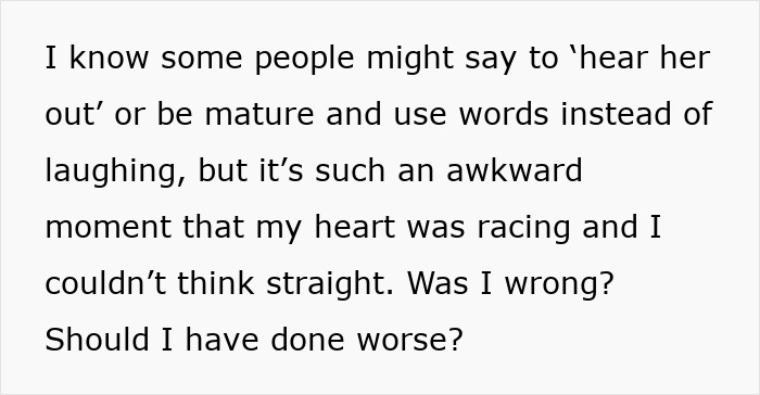 Excerpt from a personal story about a pregnant woman feeling crushed and laughing in shock after humiliation by bestie and ex. Excerpt from a personal story about a pregnant woman feeling crushed and laughing in shock after humiliation by bestie and ex.