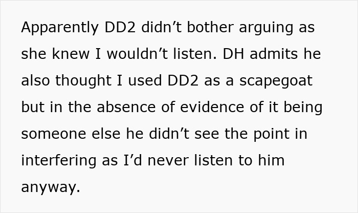 Text discussing a mom admitting she used her daughter as a family scapegoat, reflecting regret years later. Text discussing a mom admitting she used her daughter as a family scapegoat, reflecting regret years later.