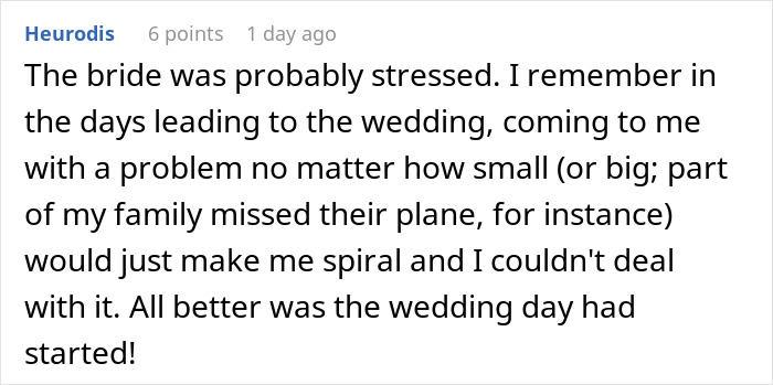 Bride becomes self-conscious as bridesmaid does her nails before wedding, causing tension and conflict between them.