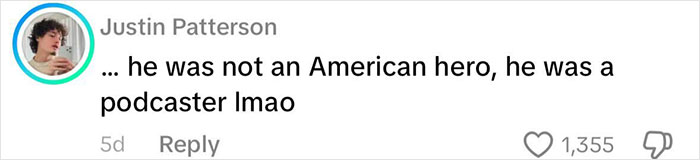 Comment by Justin Patterson criticizing Charlie Kirk as a podcaster, related to dad discovering life of Charlie Kirk homework outrage. Comment by Justin Patterson criticizing Charlie Kirk as a podcaster, related to dad discovering life of Charlie Kirk homework outrage.
