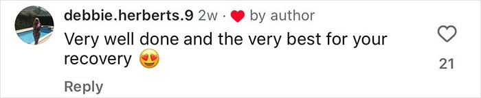 Comment on social media expressing support and well wishes for recovery after leg amputation following rock concert incident. Comment on social media expressing support and well wishes for recovery after leg amputation following rock concert incident.