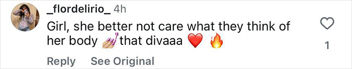 Screenshot of a social media comment praising a pop star’s confidence after dyeing her armpit hair at Paris Fashion Week. Screenshot of a social media comment praising a pop star’s confidence after dyeing her armpit hair at Paris Fashion Week.