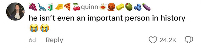 Comment on social media criticizing a life of Charlie Kirk homework assignment, showing emojis and a disappointed reaction. Comment on social media criticizing a life of Charlie Kirk homework assignment, showing emojis and a disappointed reaction.