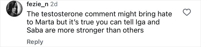 Comment discussing tennis star’s testosterone remark sparking uproar with rival’s hot bikini pics response on social media. Comment discussing tennis star’s testosterone remark sparking uproar with rival’s hot bikini pics response on social media.