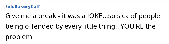 Comment from FoldBakeryCalf expressing frustration about people being easily offended, linked to Kristen Bell triggering post backlash. Comment from FoldBakeryCalf expressing frustration about people being easily offended, linked to Kristen Bell triggering post backlash.