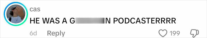 Comment on social media post with blurred profanity, showing 199 likes and one reply, related to Dad discovering Charlie Kirk homework assignment. Comment on social media post with blurred profanity, showing 199 likes and one reply, related to Dad discovering Charlie Kirk homework assignment.