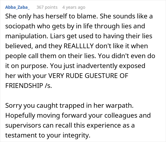 Woman Gets Fired When She Causes Drama Because Coworker Accidentally Revealed Her Lies Woman Gets Fired When She Causes Drama Because Coworker Accidentally Revealed Her Lies