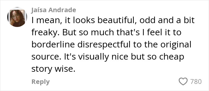 User comment on Margot Robbie's provocative Wuthering Heights trailer, expressing mixed feelings about its visuals and story quality. User comment on Margot Robbie's provocative Wuthering Heights trailer, expressing mixed feelings about its visuals and story quality.