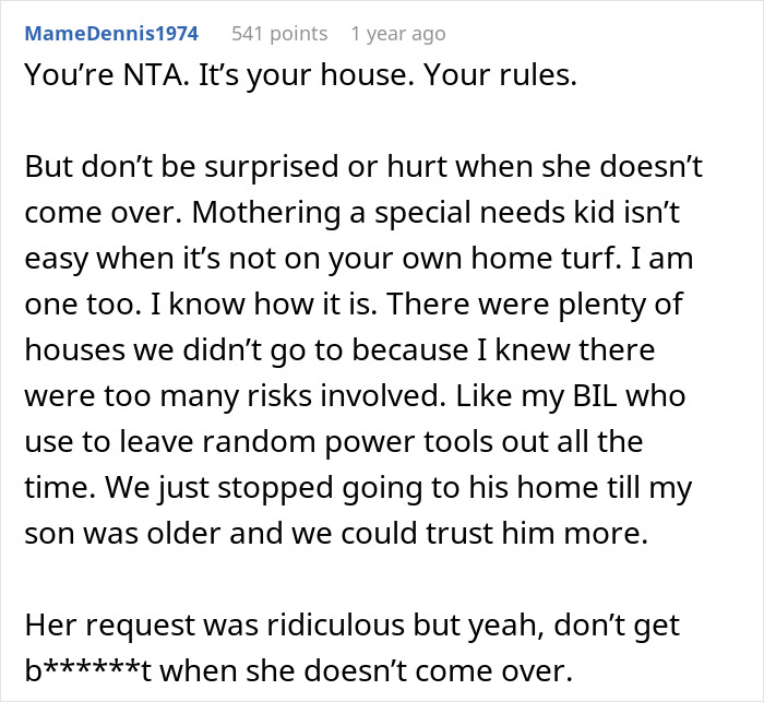 Family Drama Ensues As Lady Demands Sibling Childproof Home For Her Son, Furious When Told No