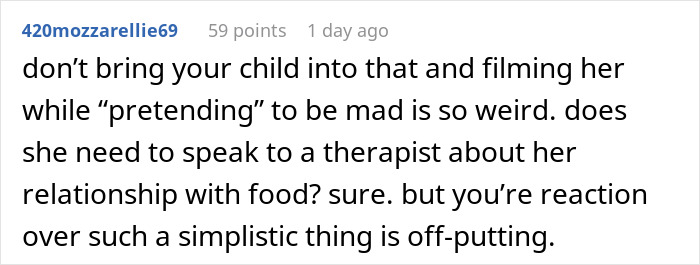 Man films his wife secretly to prove she eats his fries, sparking family drama and heated online debate.