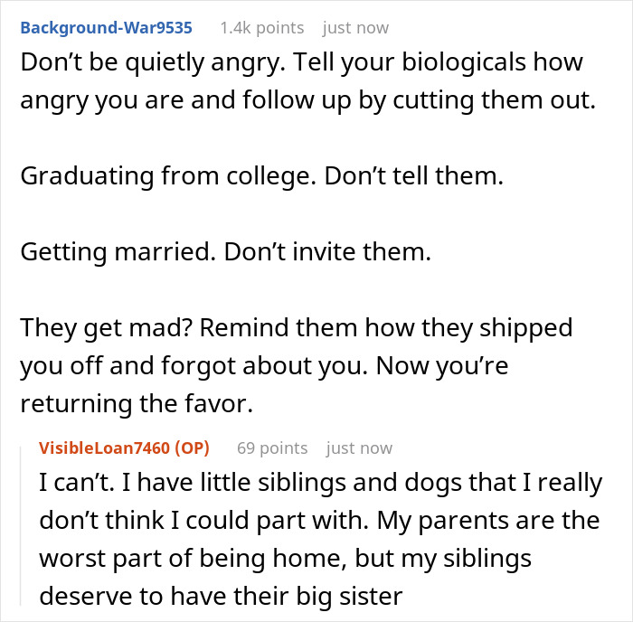 Text conversation about anger toward parents after being sent to boarding school, reflecting teen’s emotional struggle. Text conversation about anger toward parents after being sent to boarding school, reflecting teen’s emotional struggle.